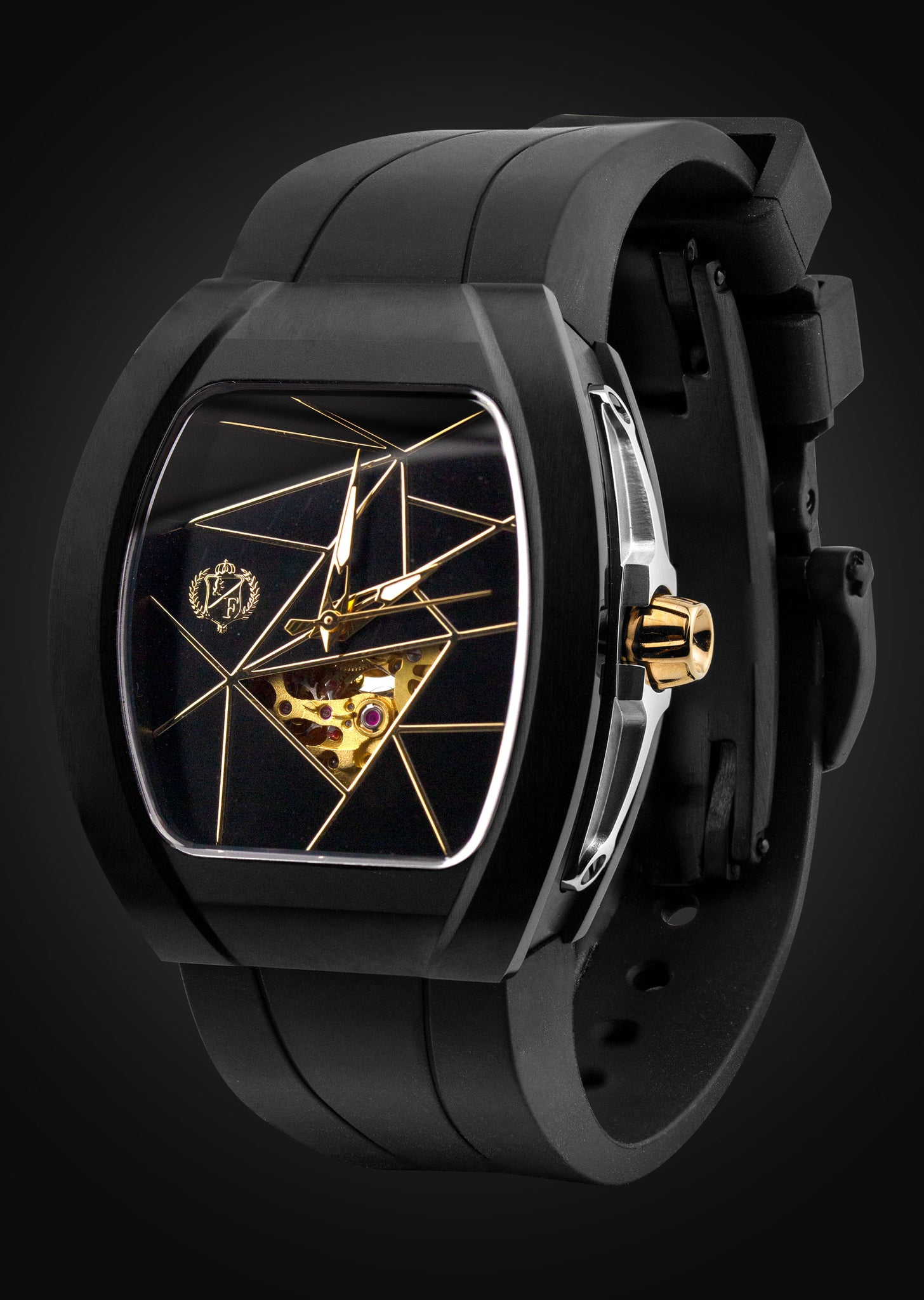 Frost NYC Womens Watch - Automatic Skeleton Black DLC Black| WFRST-01-T-B Black Band | Pre - Sale