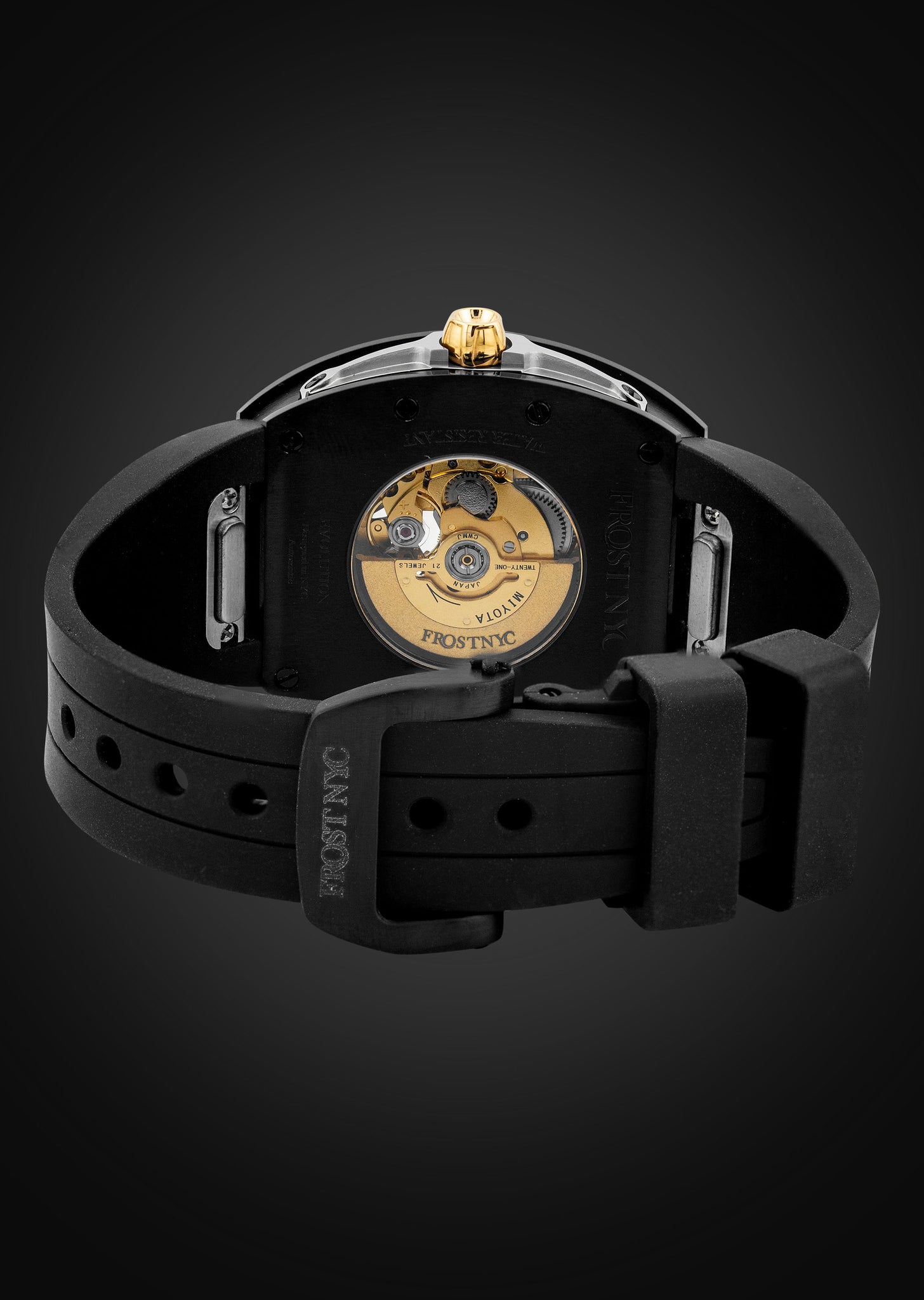 Frost NYC Womens Watch - Automatic Skeleton Black DLC Black| WFRST-01-T-B Black Band | Pre - Sale