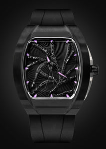 Frost NYC Diamond Evolution Women's Watch - Automatic Skeleton Black Leaves DLC | WFRST-01-LD-B  Black Band | Pre - Sale