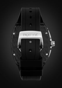 Frost NYC Mens Watch - Automatic Skeleton Carbon Fiber Sport Black Watch | FRST-01-CFS | Black