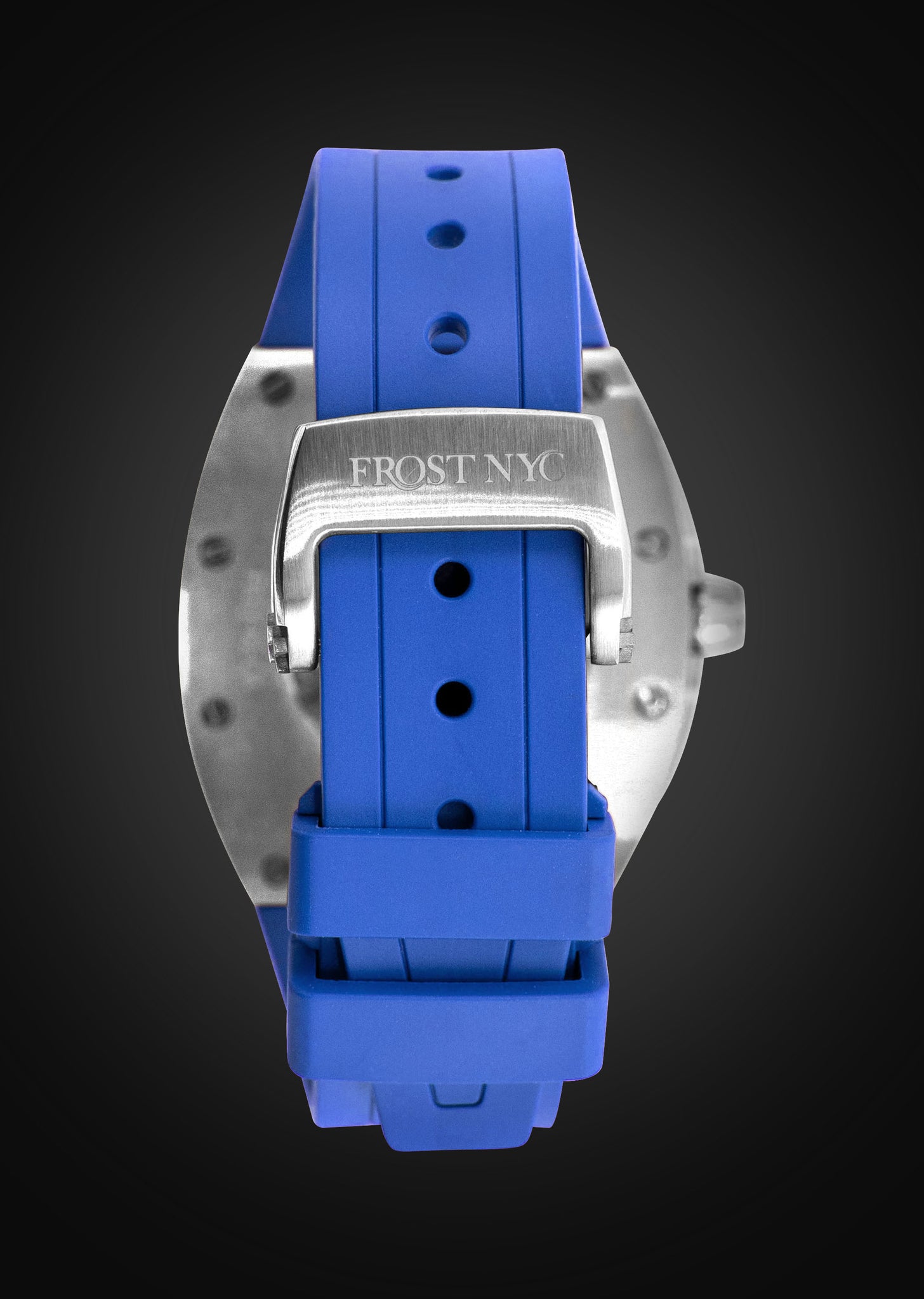 Frost NYC Mens Watch - Automatic Skeleton Stainless Steel Sport Diamond Watch | FRST-01-XS-D | Blue