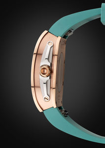 Frost NYC Womens Watch - Automatic Skeleton Rose Gold | WFRST-01-L-R Turquoise Band | Pre - Sale