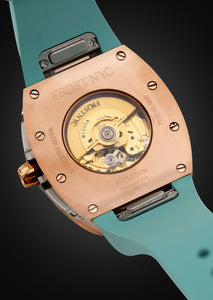 Frost NYC Womens Watch - Automatic Skeleton Rose Gold | WFRST-01-L-R Turquoise Band | Pre - Sale