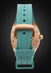 Frost NYC Womens Watch - Automatic Skeleton Rose Gold | WFRST-01-L-R Turquoise Band | Pre - Sale