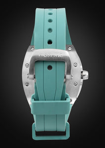 Frost NYC Evolution Women's Watch - Automatic Skeleton Steel Caged Heart | WFRST-01-H-S Turquoise Band | Pre - Sale