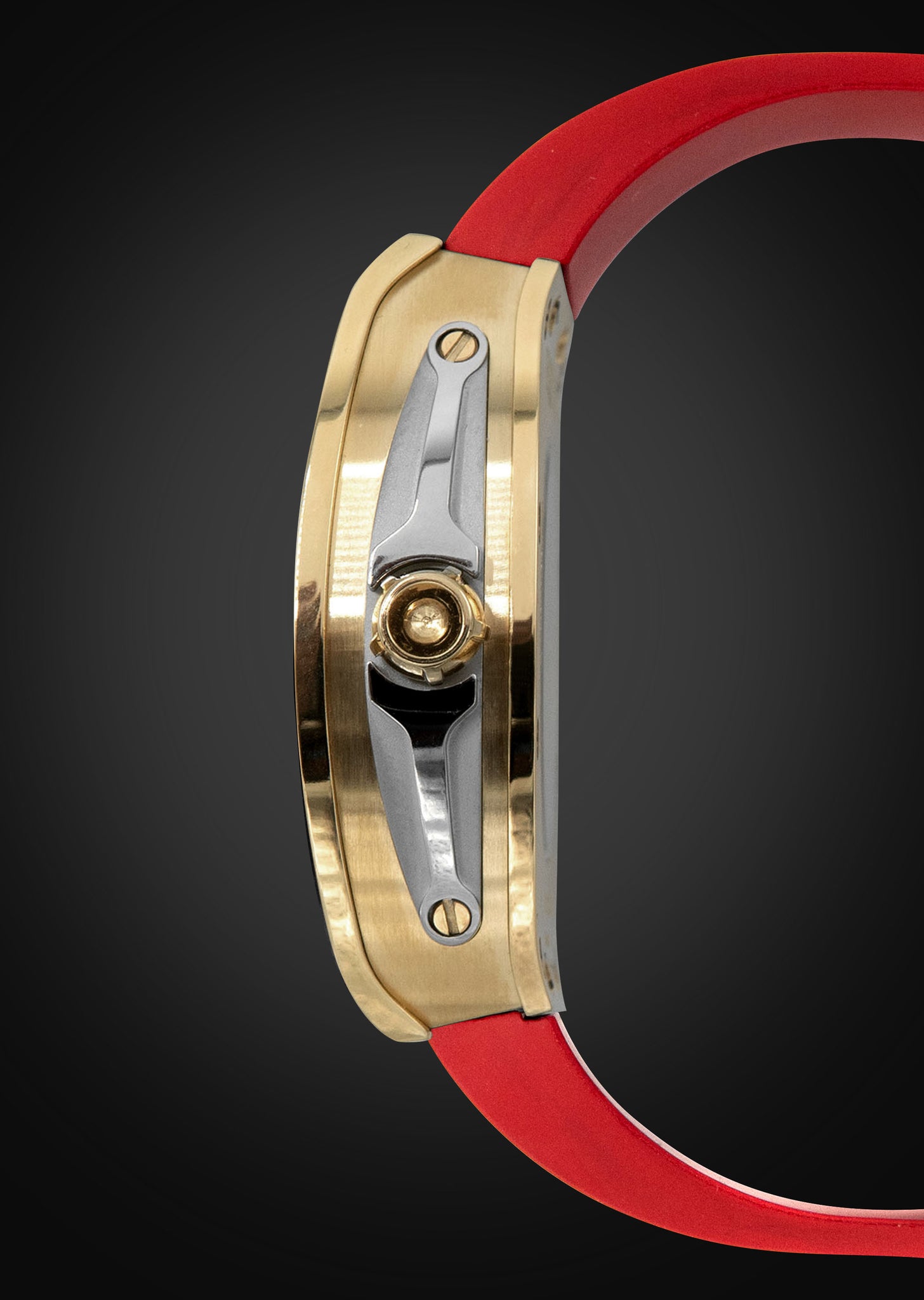 Frost NYC Mens Watch - Automatic  Skeleton Sport Gold Watch | FRST-01-CY | Red