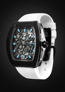 Frost NYC Mens Watch - Automatic Skeleton Sport Black Watch | FRST-01-SB| White