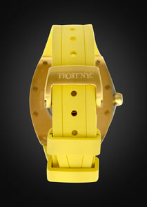 Frost NYC Mens Watch - Automatic  Skeleton Sport Gold Watch | FRST-01-CY | Yellow