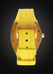 Frost NYC Mens Watch - Automatic Skeleton Rose Sport Watch | FRST-01-RC | Yellow