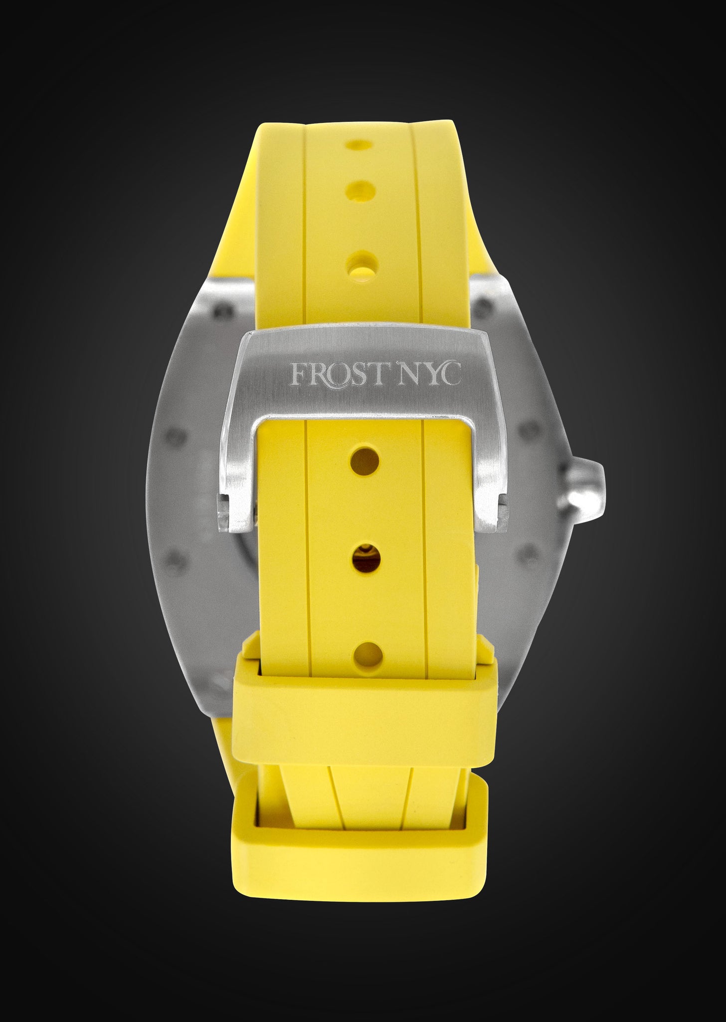 Frost NYC Mens Watch - Automatic Skeleton Stainless Steel Sport Watch | FRST-01-SS | Yellow