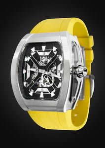 Frost NYC Mens Watch - Automatic Skeleton Stainless Steel Sport Watch | FRST-01-XS | Yellow